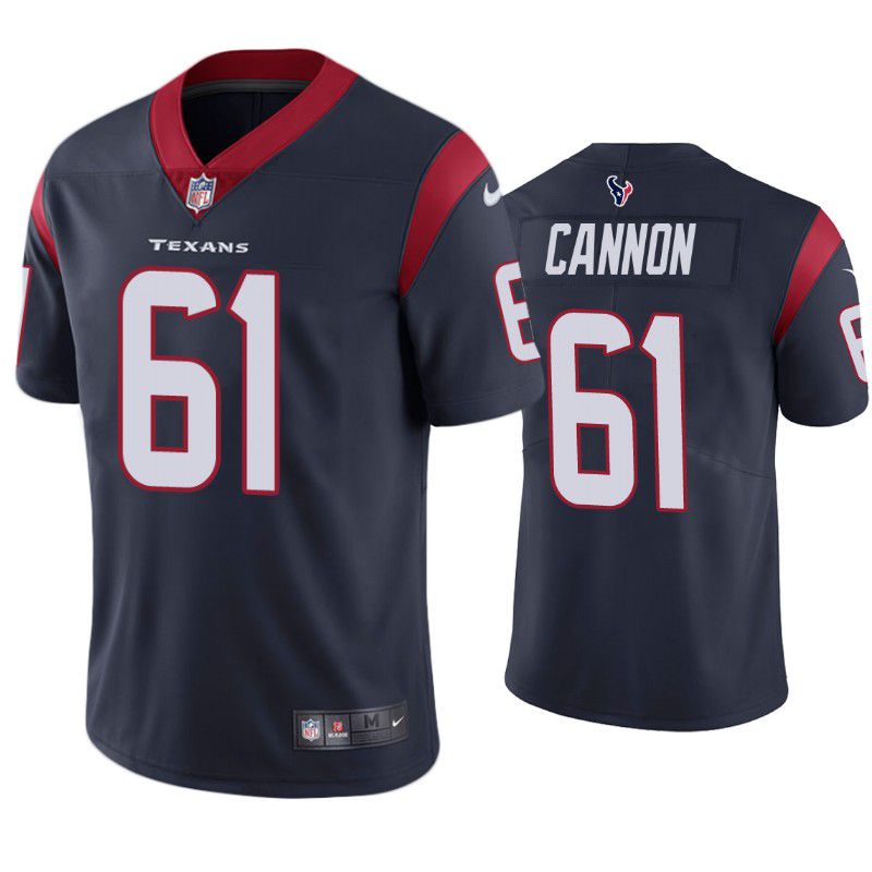 Men Houston Texans 61 Marcus Cannon Nike Navy Limited NFL Jersey